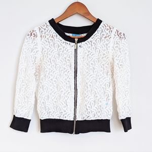 Lace Bomber Jacket